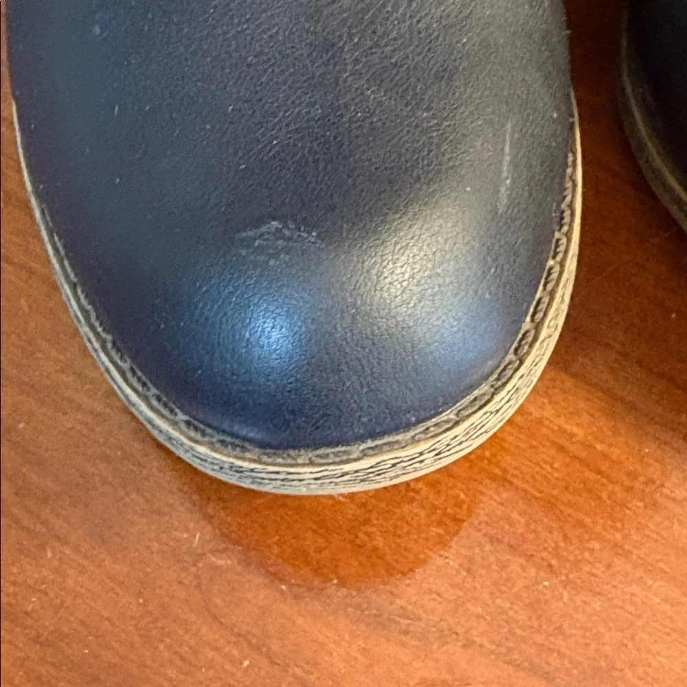 Just Fab Dark Navy Blue Winter Boots with sweater Trim Wide calf size 9